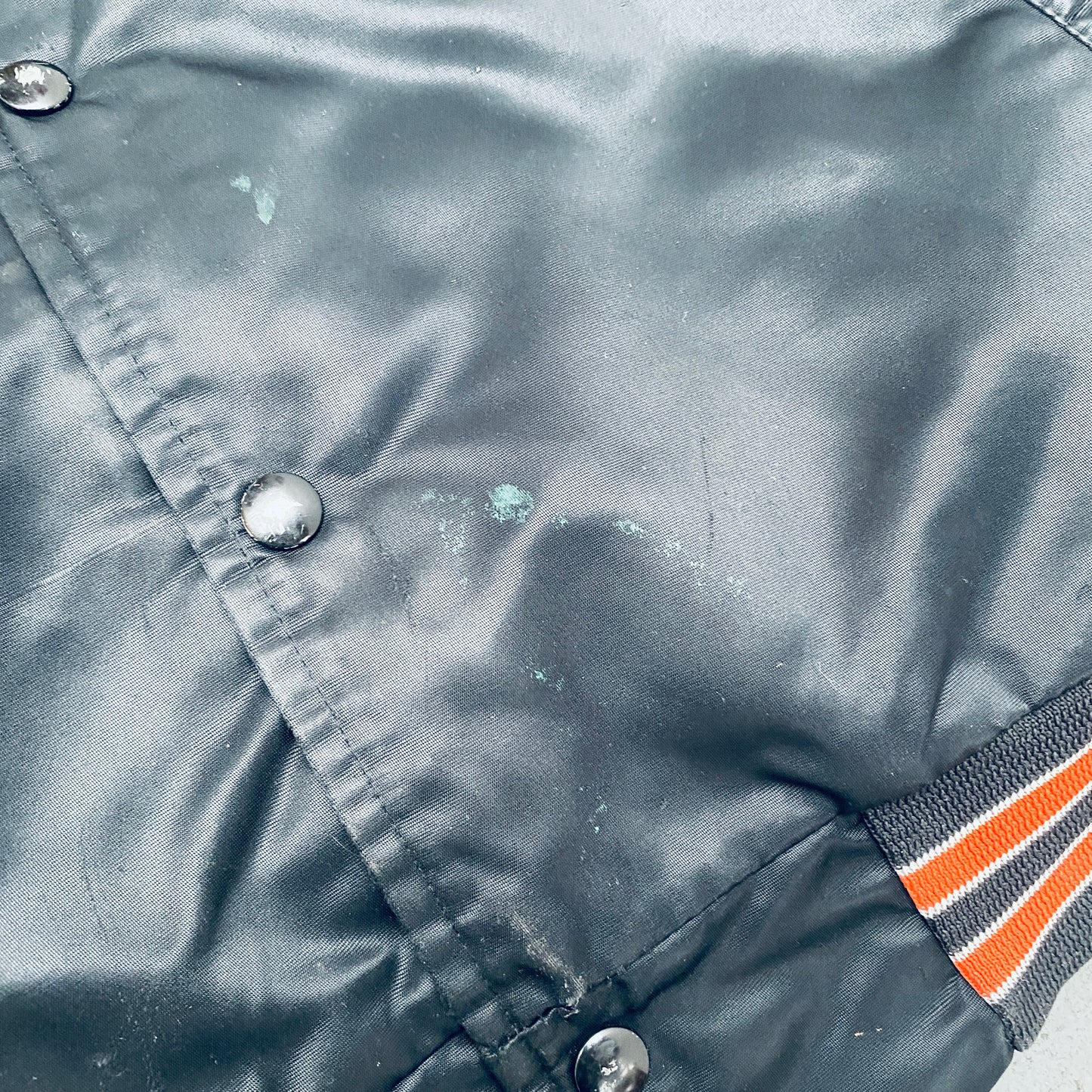 San Francisco Giants: 1990's Chalk Line Satin Reverse Stitched Spellout Bomber Jacket (L)