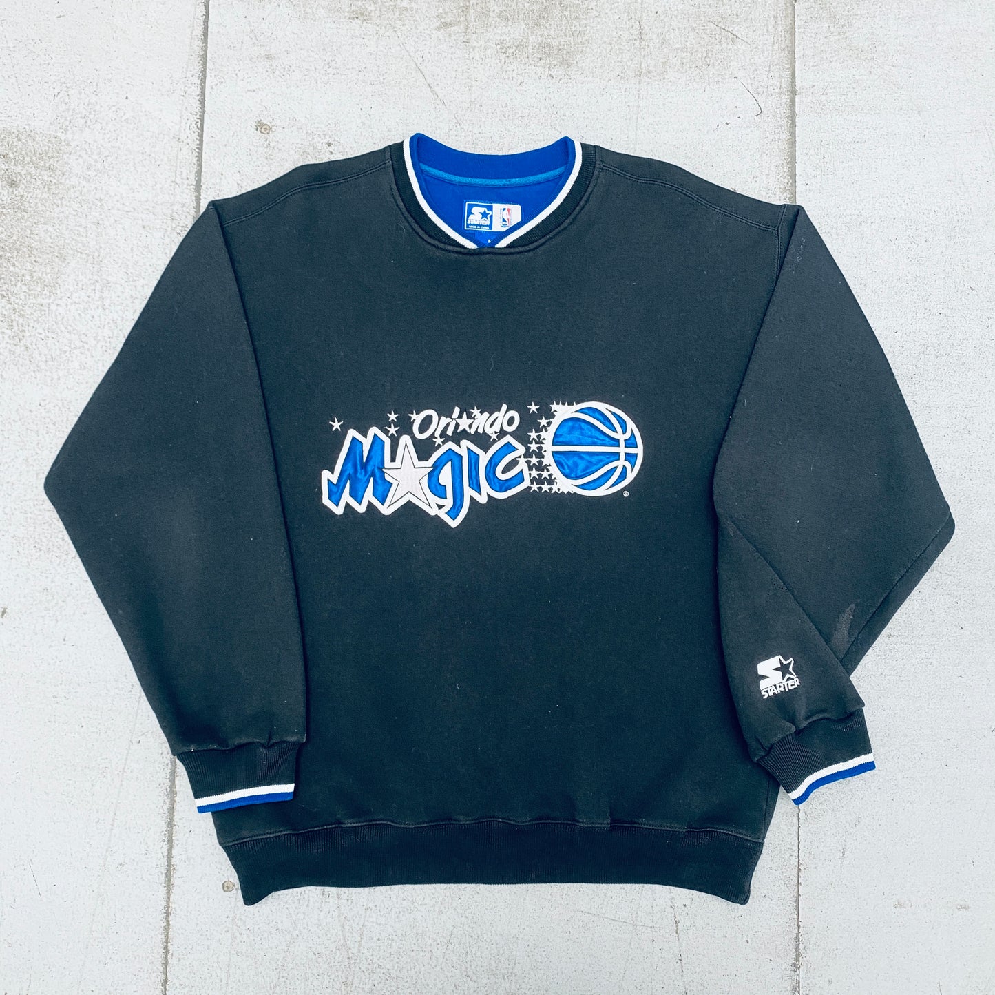 Orlando Magic: 1990's Embroidered Spellout Starter Sweat (L/XL)