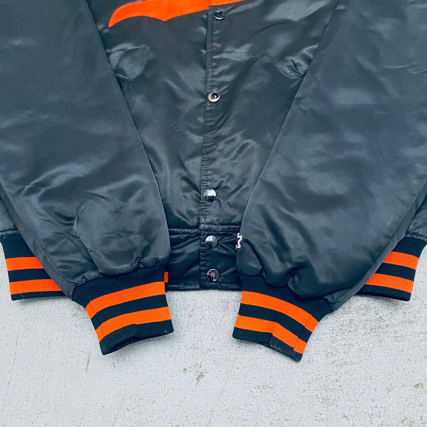 Baltimore Orioles: 1980's Satin Starter Bomber Jacket (L)