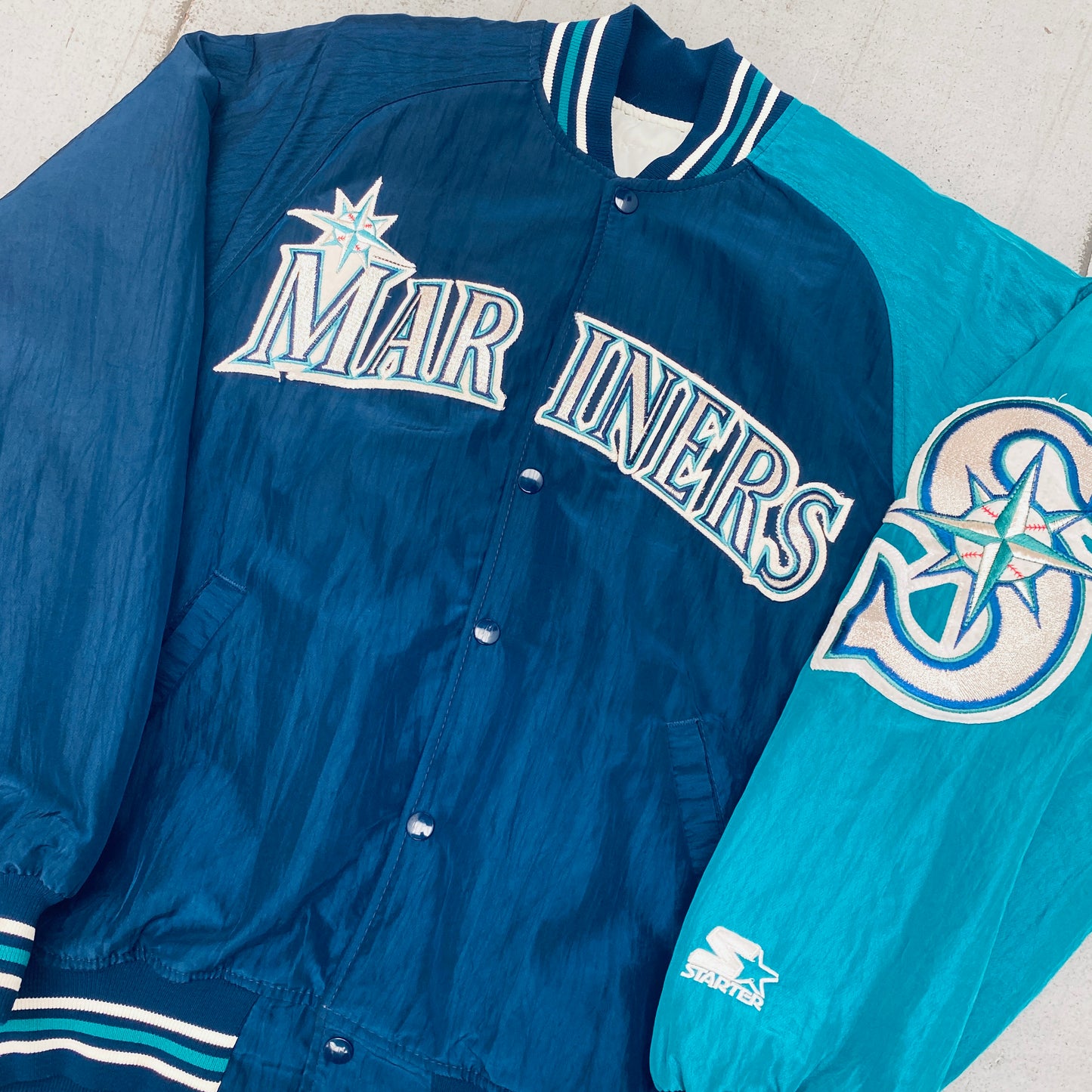 Seattle Mariners: 1990's Diamond Collection Coach's Dugout Starter Bomber Jacket (M)