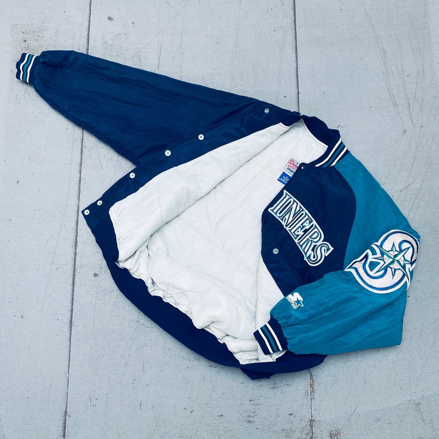 Seattle Mariners: 1990's Diamond Collection Coach's Dugout Starter Bomber Jacket (M)