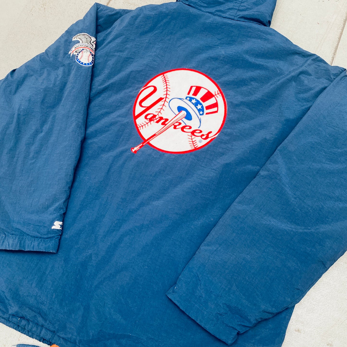 New York Yankees: 1990's Fullzip Starter Trench Coat (XL)