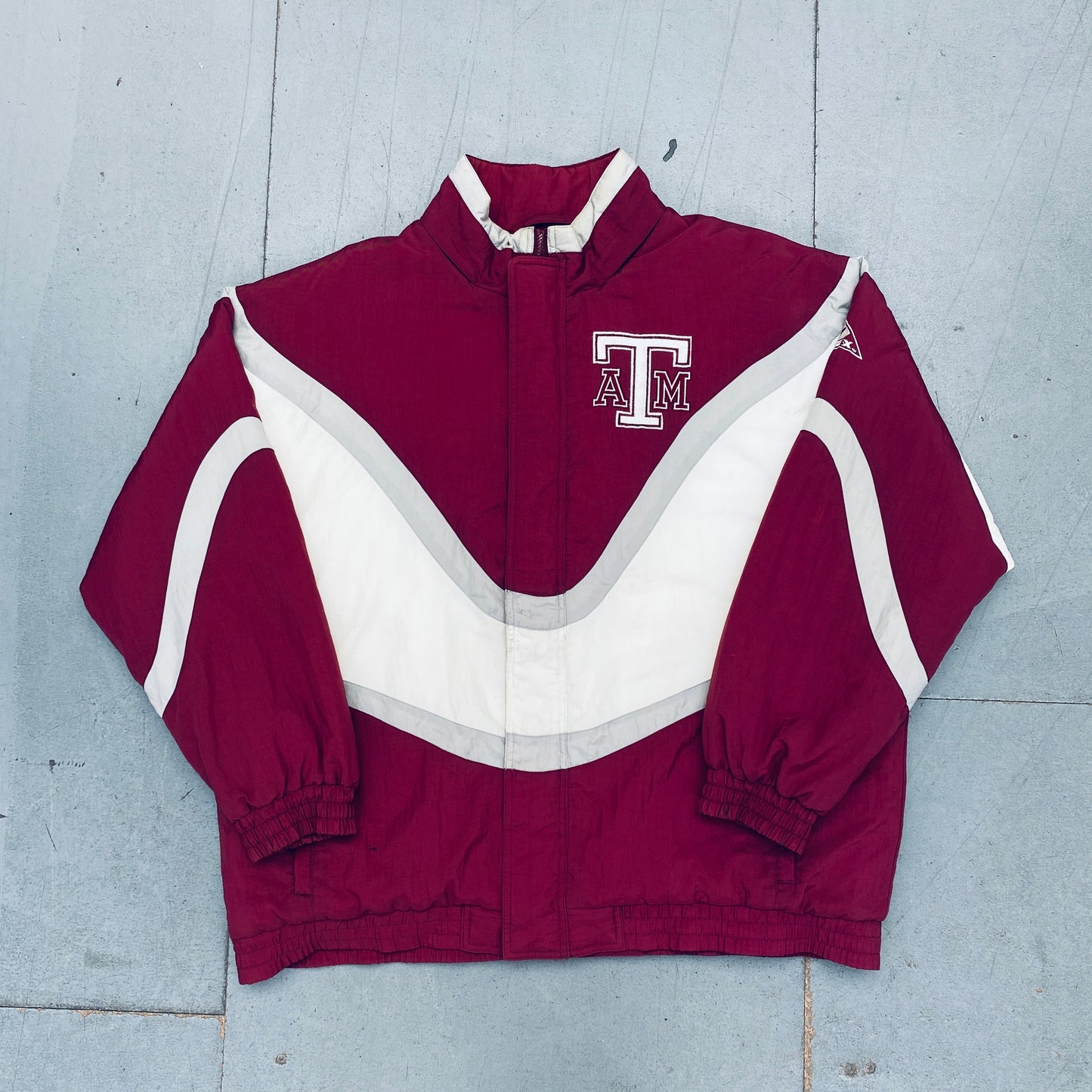 Texas A&M Aggies: 1990's Apex One "Ice Cream Man" Wave Fullzip Jacket (XL)