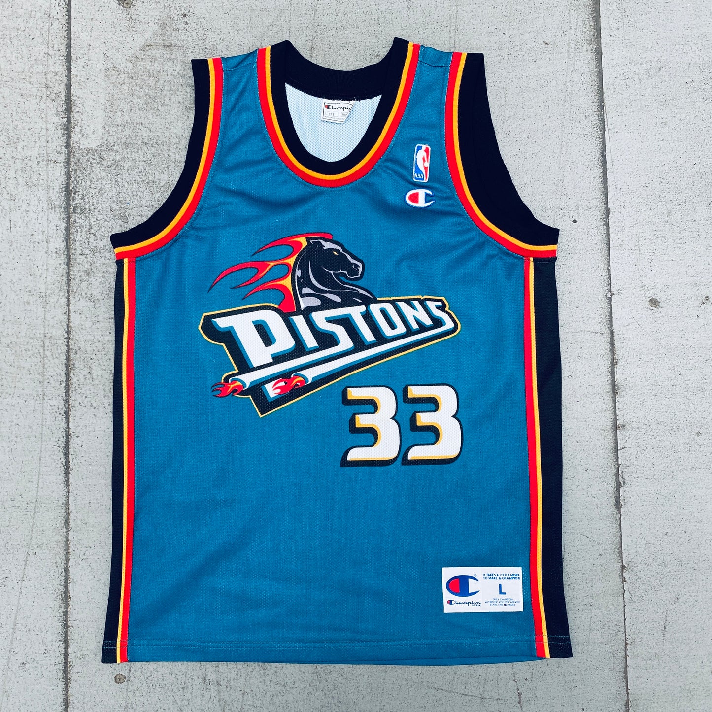 Detroit Pistons: Grant Hill 1998/99 Teal Champion Jersey (S)