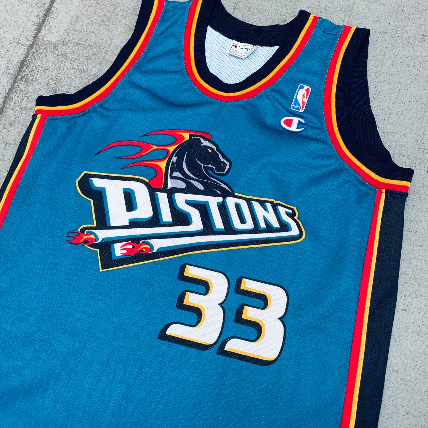 Detroit Pistons: Grant Hill 1998/99 Teal Champion Jersey (S)