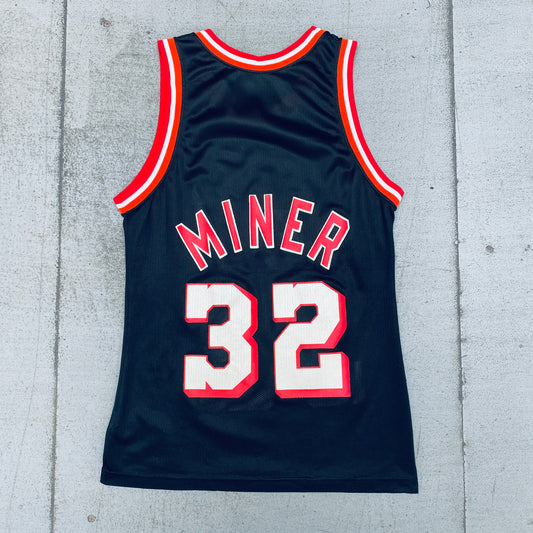 Miami Heat: Harold Miner 1993 Black Champion Jersey (S)