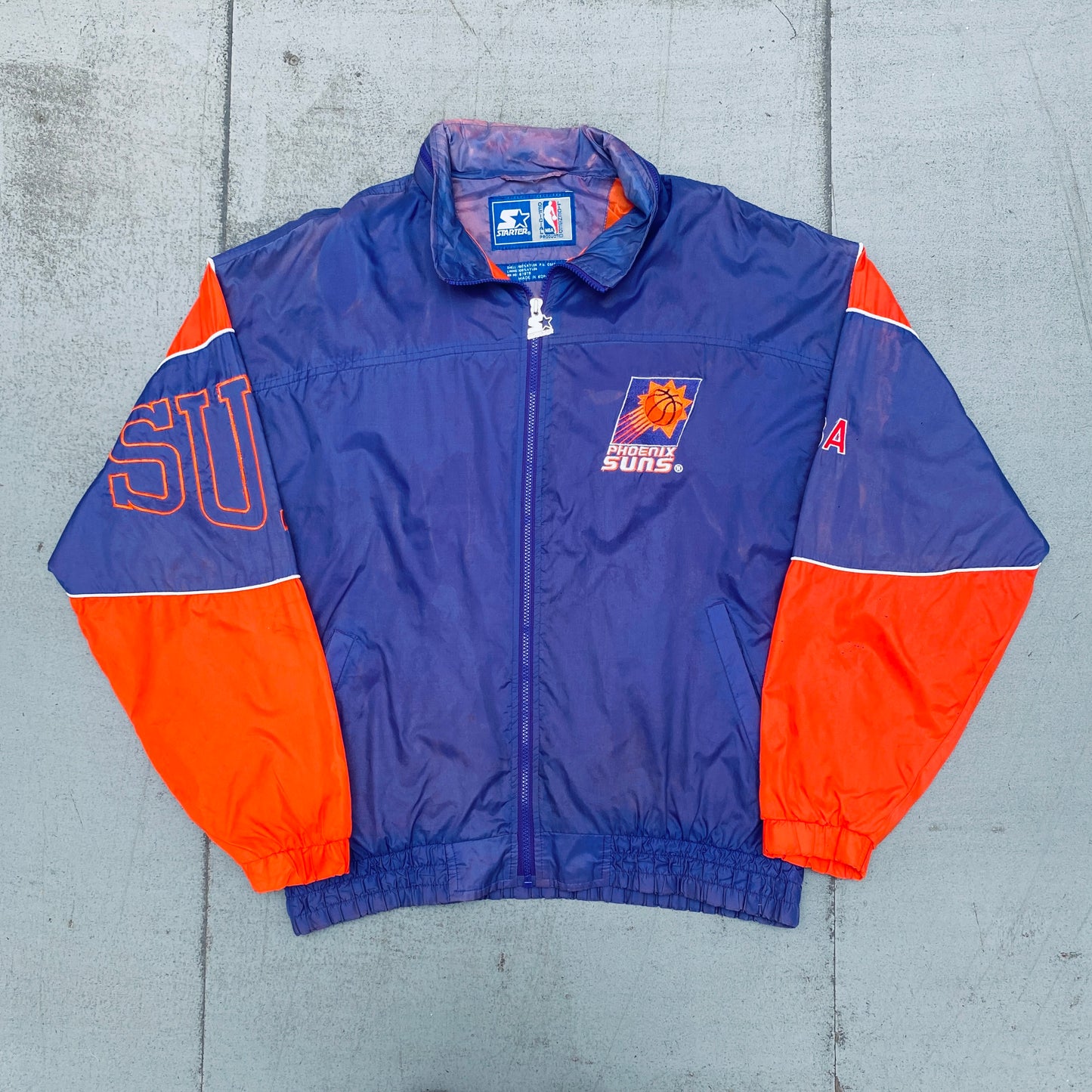 Phoenix Suns: 1990's Fullzip Starter Windbreaker (L)