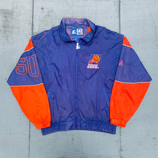 Phoenix Suns: 1990's Fullzip Starter Windbreaker (L)