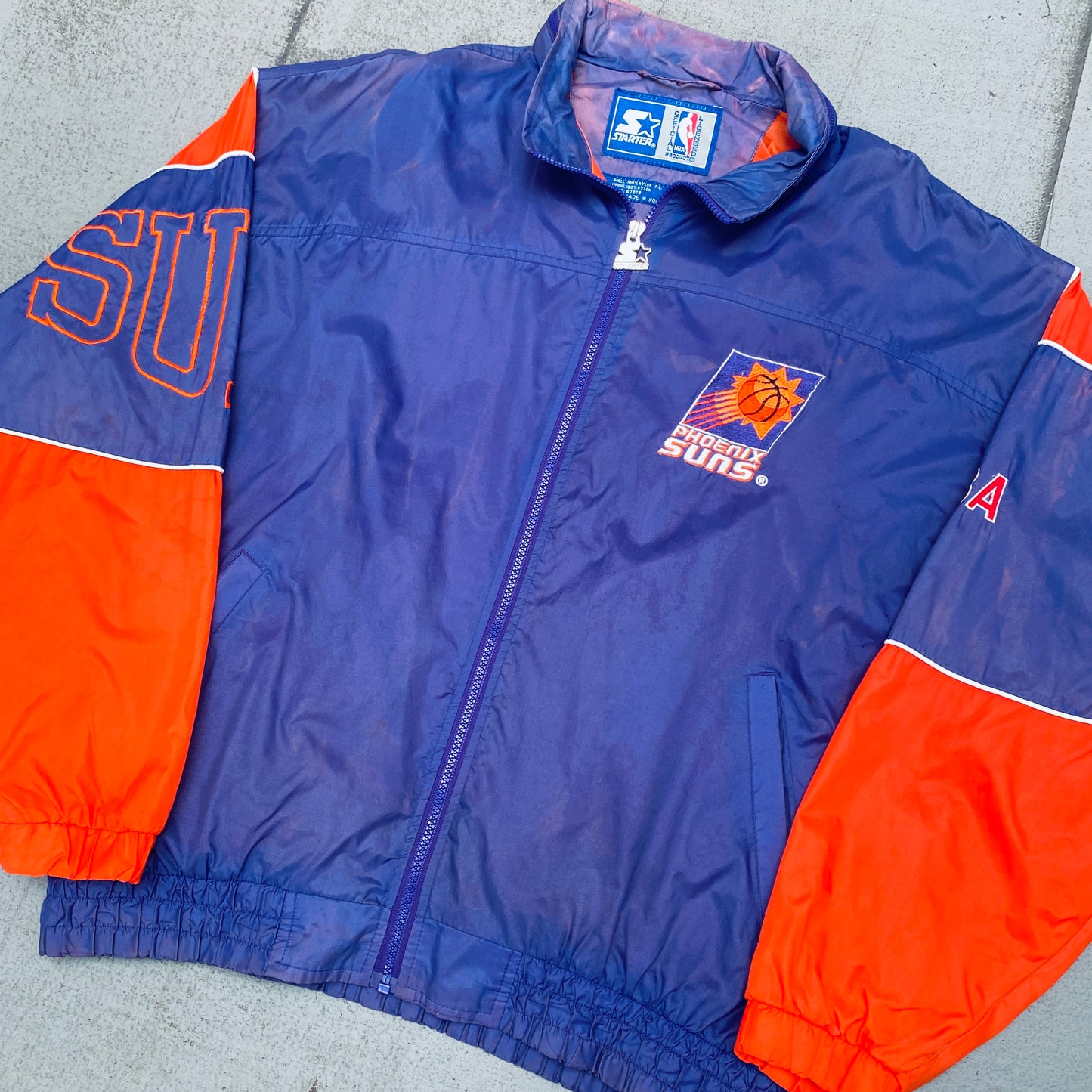 Phoenix Suns: 1990's Fullzip Starter Windbreaker (L)