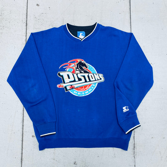 Detroit Pistons: 1996 Big Logo Starter Sweat (M)