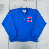 Chicago Cubs: 2000's Majestic 1/4 Zip Dugout Jacket (XL)