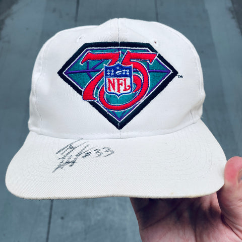 NFL 75 Year Anniversary Snapback (Signed by James Stewart)