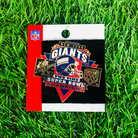 New York Giants: "Two Time" Super Bowl Champions Pin