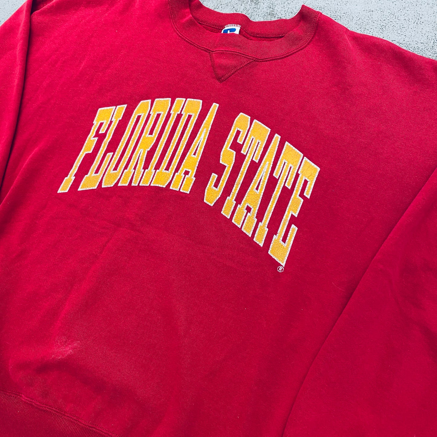 Florida State Seminoles: 1990's Russell Athletic Spellout Sweat (XL)