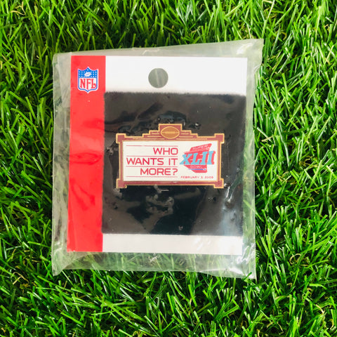 New York Giants: "Who Wants It More?" Super Bowl XLII Commemorative Pin