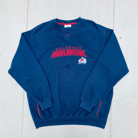 Colorado Avalanche: 1990's Lee Sport Embroidered Spellout Sweat (L)