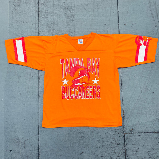 Tampa Bay Buccaneers: 1980's "Bucco Bruce" Creamsicle Garan Tee (M/L)