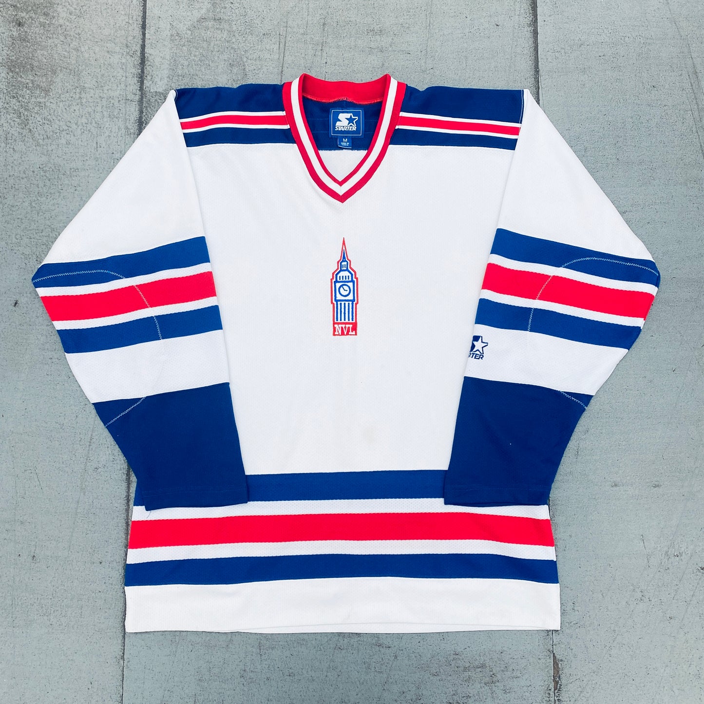 NVL: ReWork Embroidered Logo New York Rangers Starter Jersey (M)