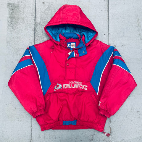 Colorado Avalanche: 1990's 1/4 Zip Starter Breakaway Jacket (L)