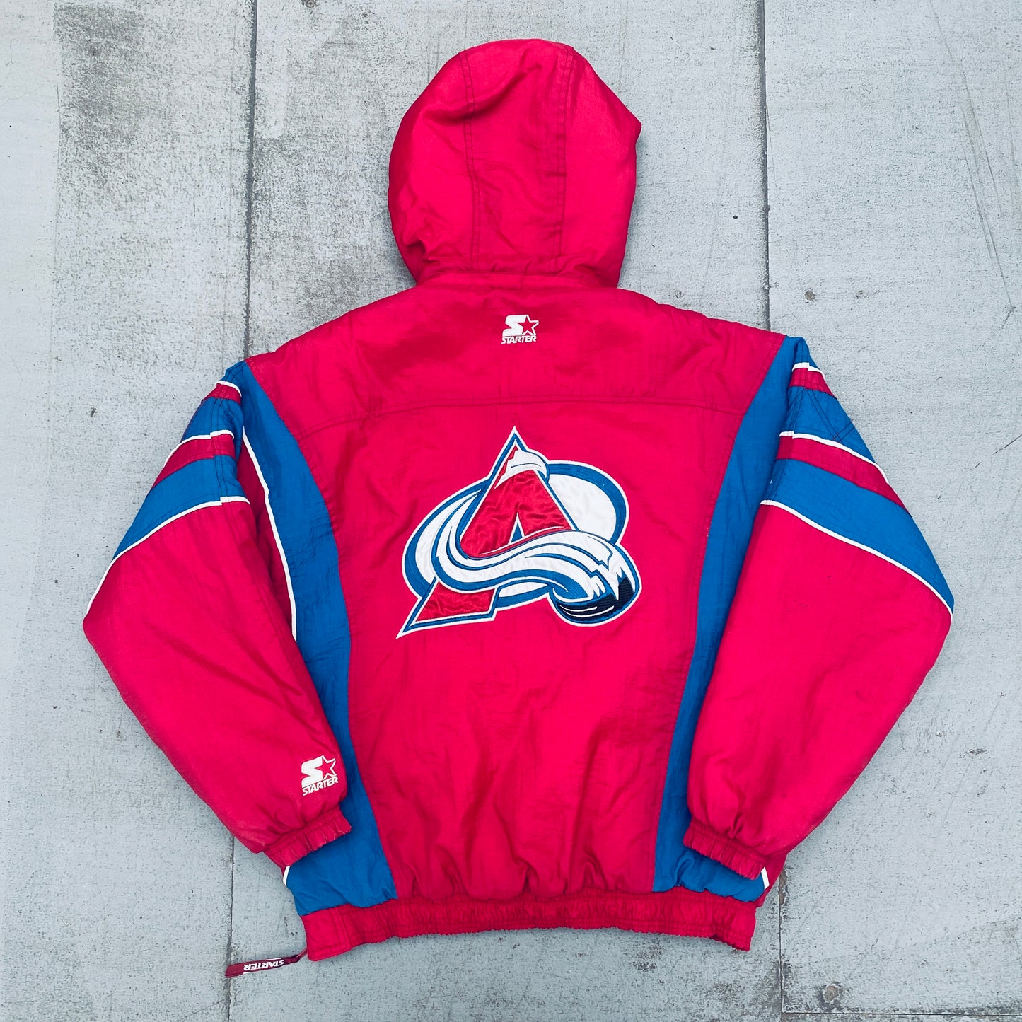 Colorado Avalanche: 1990's 1/4 Zip Starter Breakaway Jacket (L)