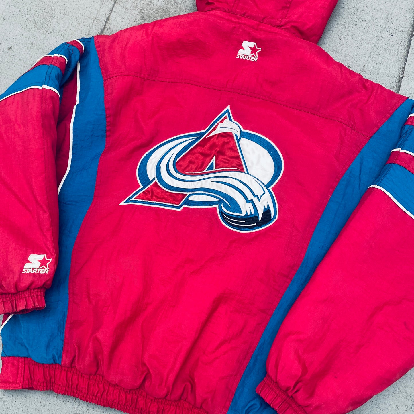 Colorado Avalanche: 1990's 1/4 Zip Starter Breakaway Jacket (L)