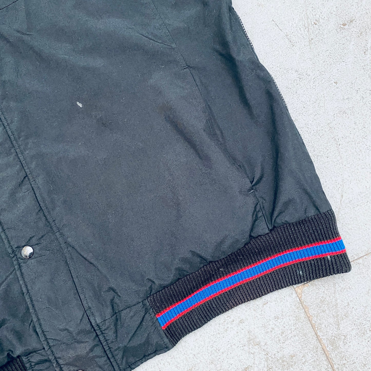 Buffalo Bills: 1990's Blackout Fullzip Starter Parka Jacket (XL)