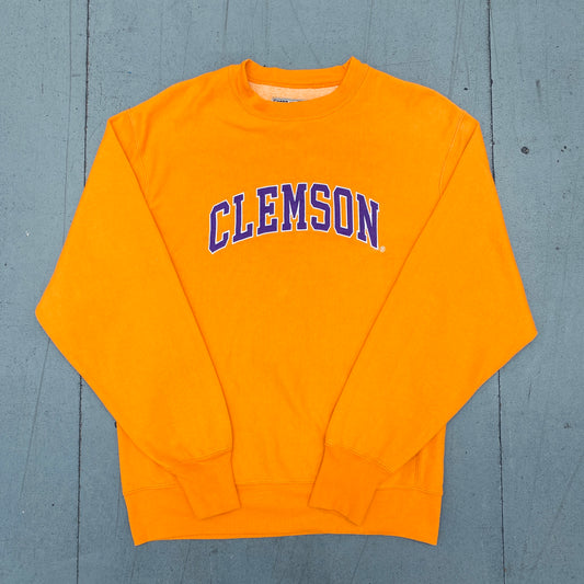 Clemson Tigers: 1990's Embroidered Spellout Sweat (S)