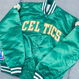 Boston Celtics: 1980's Satin NBA Authentics Starter Bomber Jacket (L)