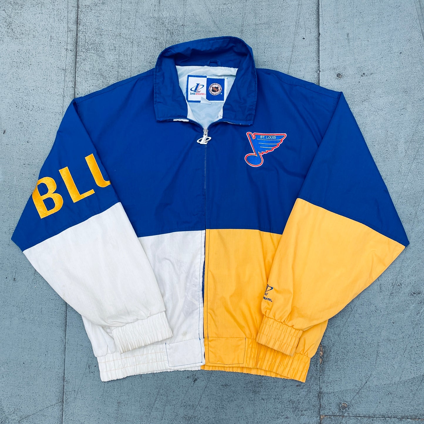 St. Louis Blues: 1995 Logo Athletic Fullzip Windbreaker (XL)