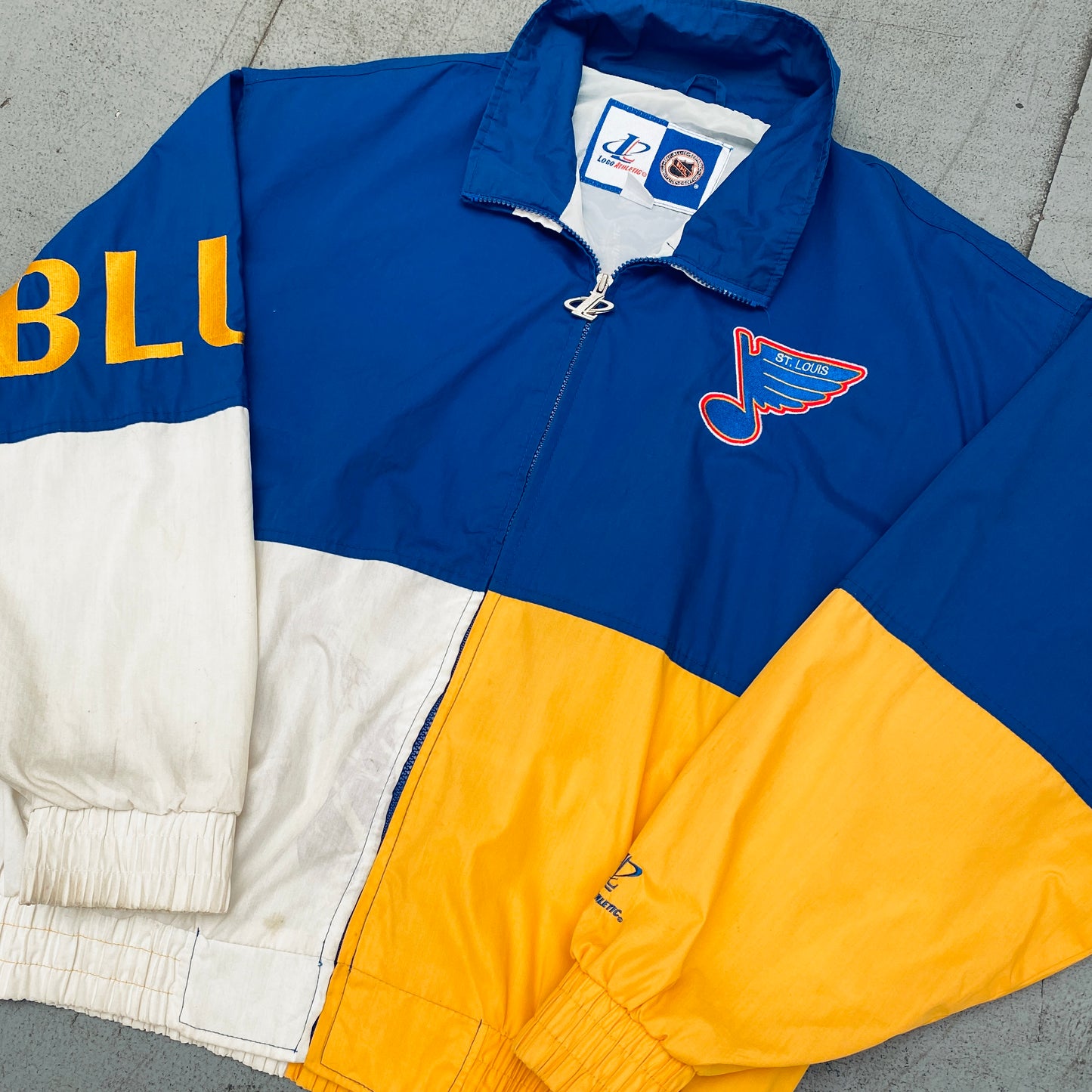 St. Louis Blues: 1995 Logo Athletic Fullzip Windbreaker (XL)