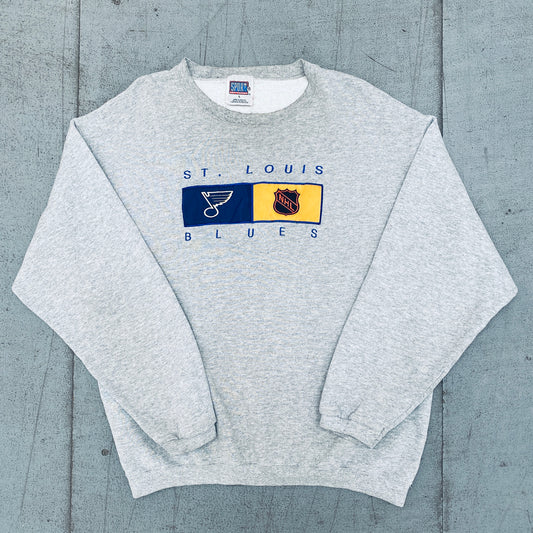 St. Louis Blues: 1990's Embroidered Sweat (M/L)