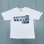 Hartford Whalers: 1990's Champion Graphic Spellout Tee (S)