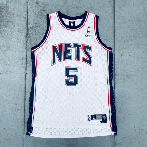 New Jersey Nets: Jason Kidd 2001/02 White Reebok Stitched Jersey (L) –  National Vintage League Ltd.