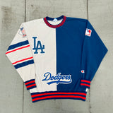 Los Angeles Dodgers: 1990's Champion All Over Spellout Canvas Sweat (XL)