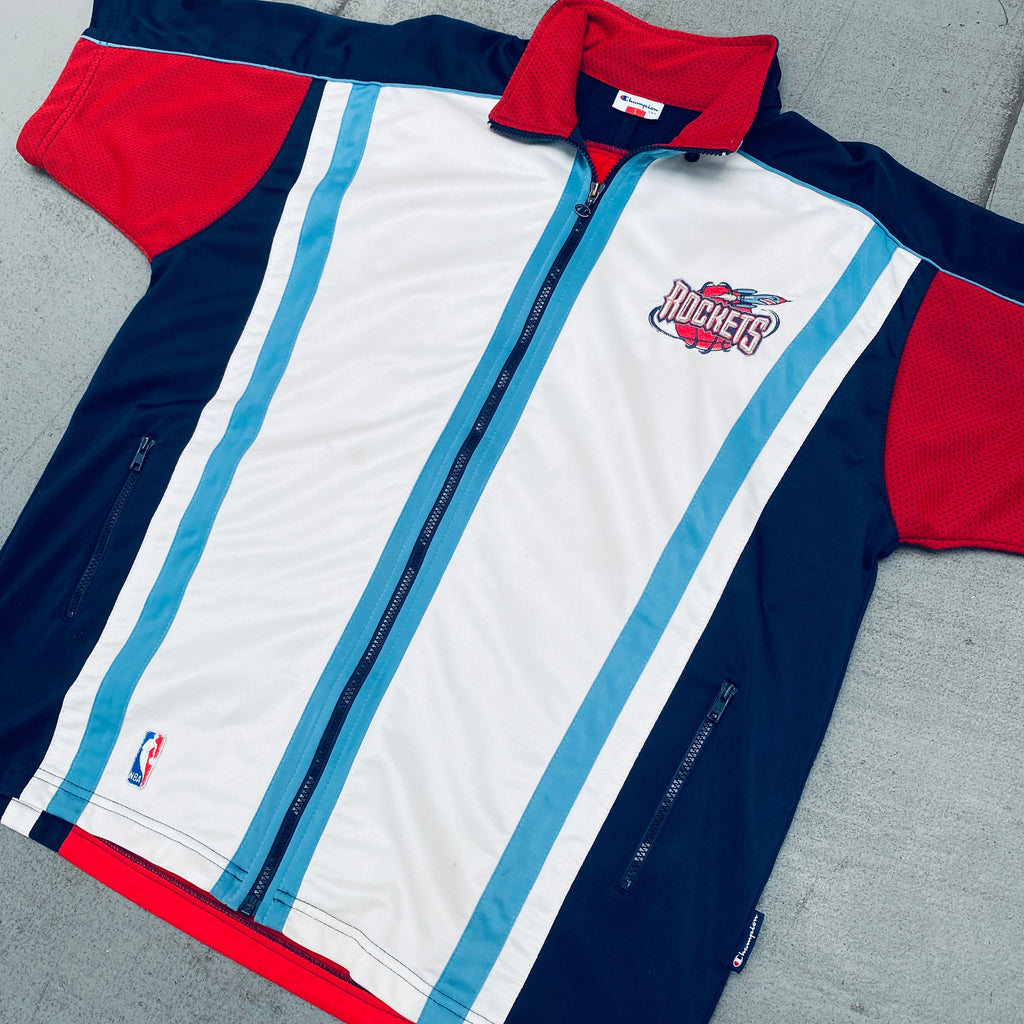 Houston Rockets: 1990's Champion Fullzip Shooting Shirt (L/XL) – National  Vintage League Ltd.