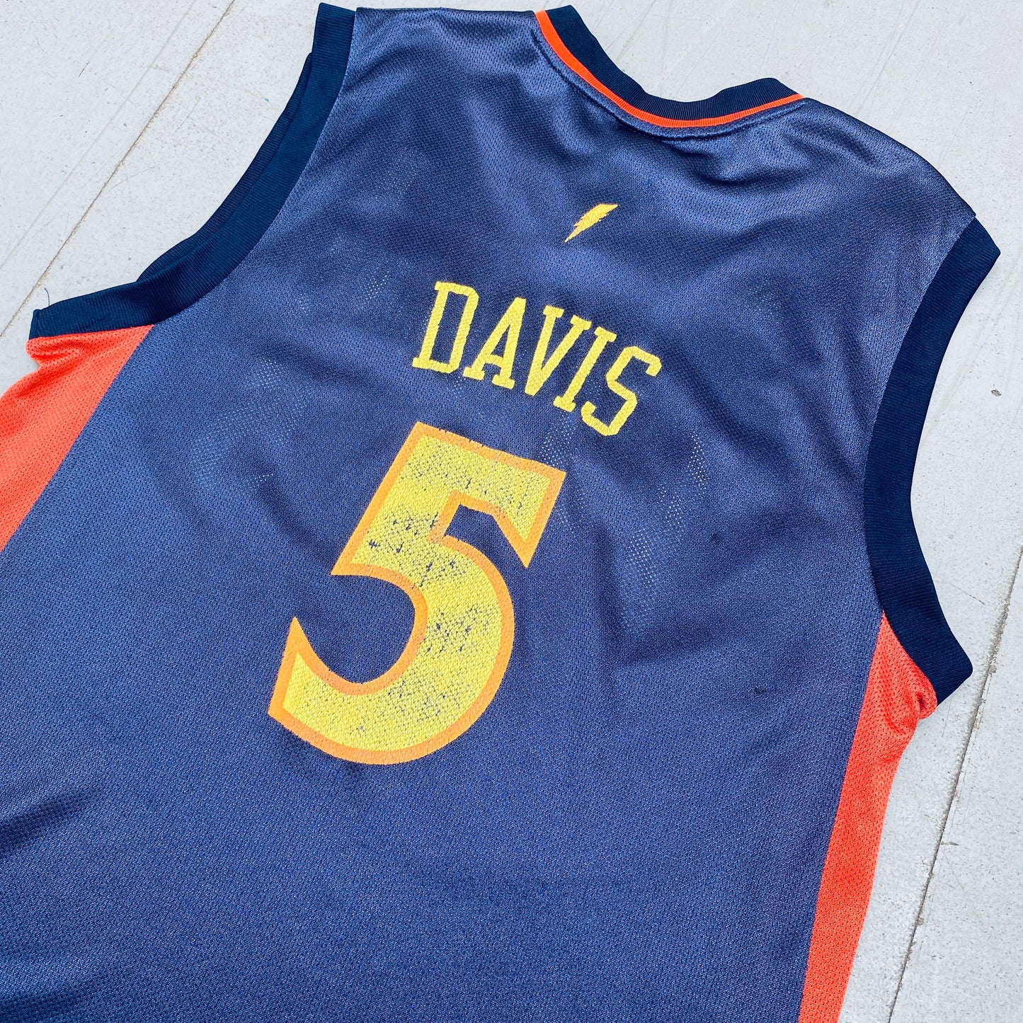 Golden State Warriors: Baron Davis 2006/07 Navy Blue Adidas Jersey (M)