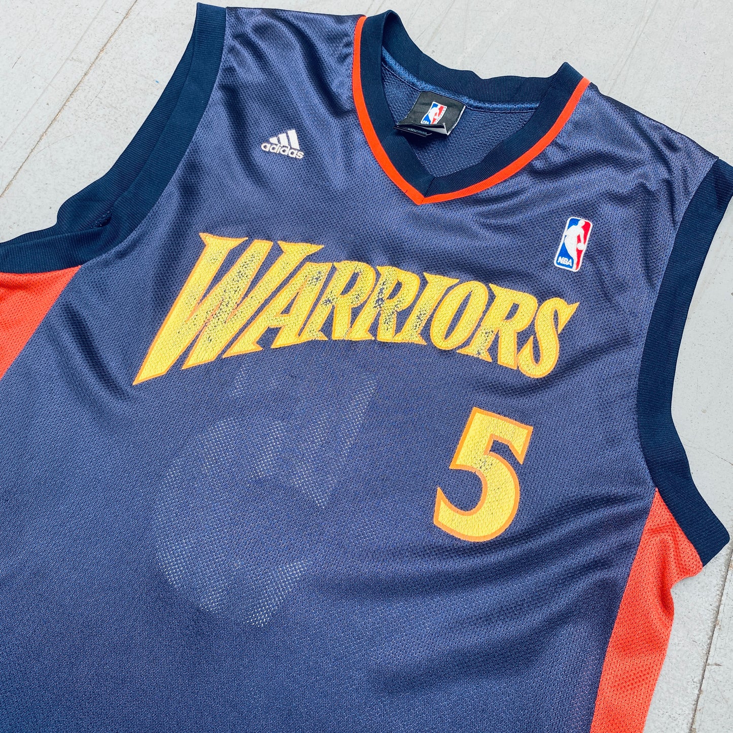 Golden State Warriors: Baron Davis 2006/07 Navy Blue Adidas Jersey (M)