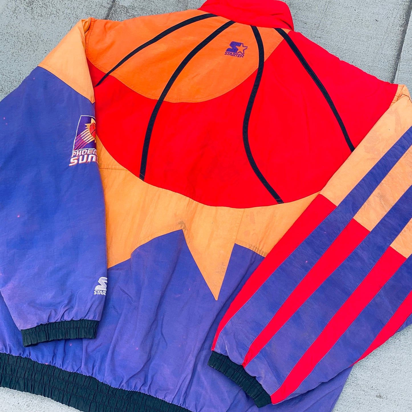 Phoenix Suns: 1990's EXTREME Logo Fullzip Starter Jacket (XL)