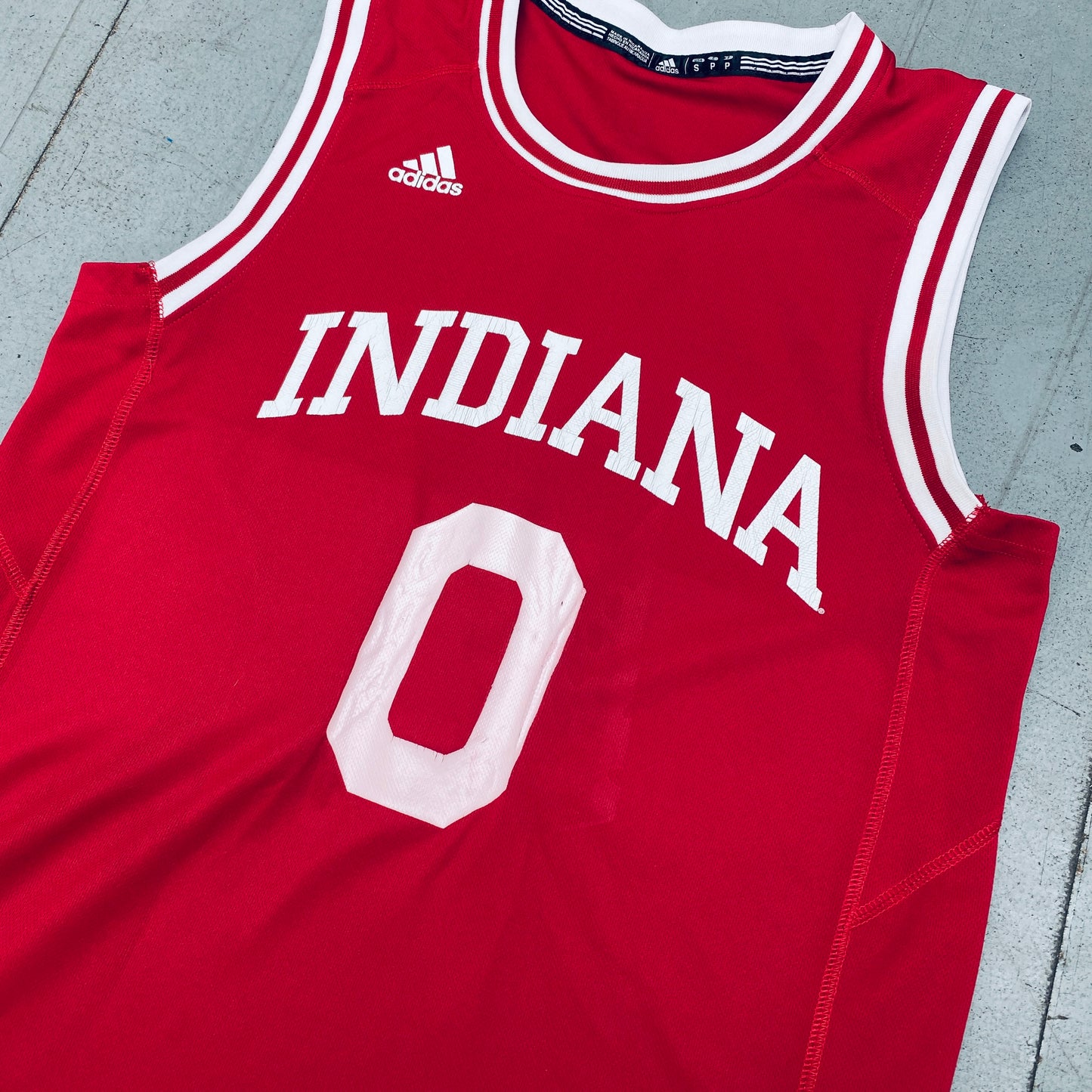 Indiana Hoosiers: No. 0 "Will Sheehey" 2013/14 Red Adidas Jersey (S)