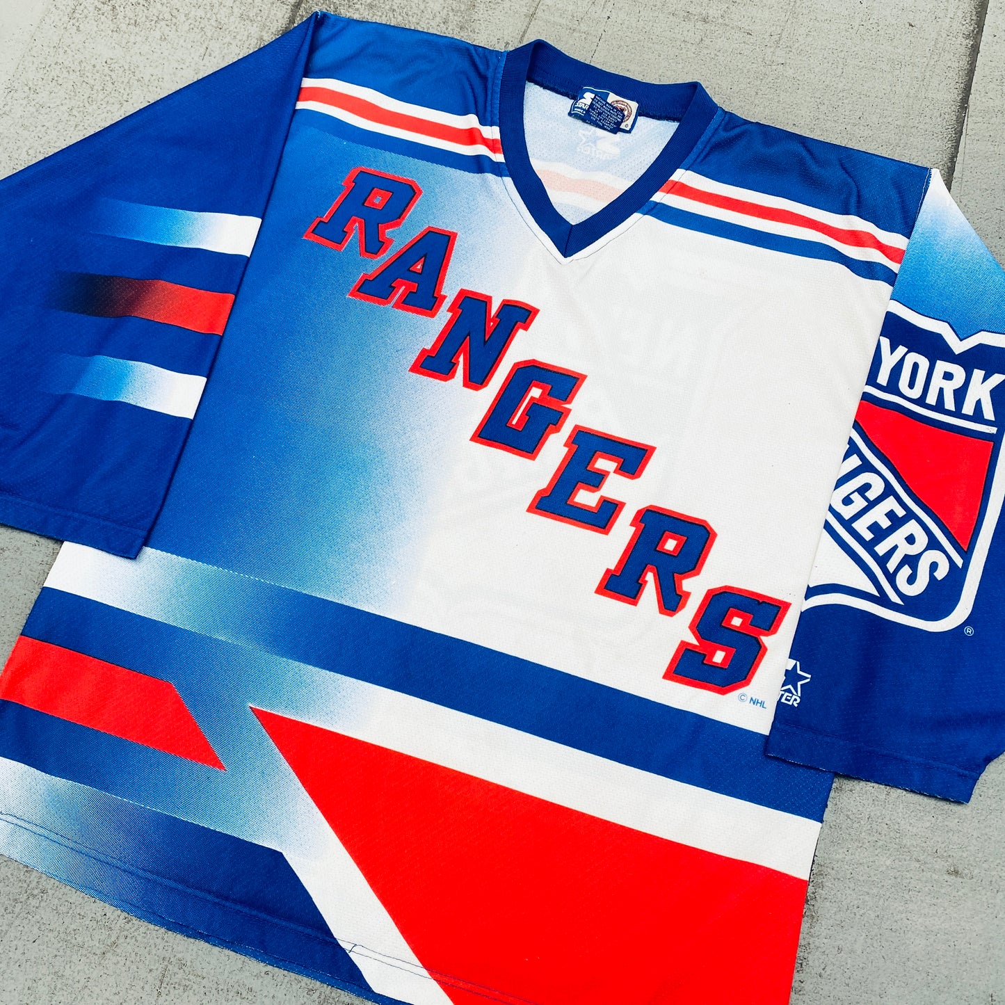 New York Rangers: 1990's All Over Print Starter Fan Jersey (L)