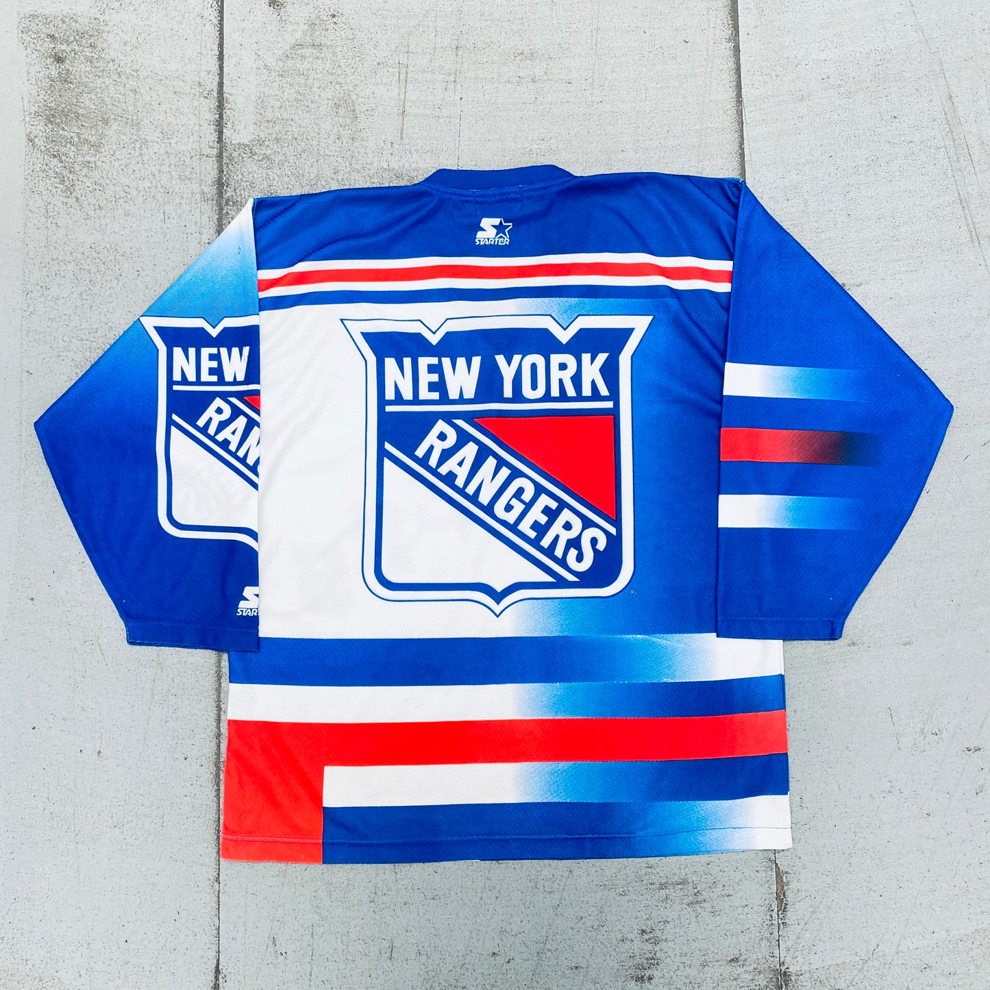 New York Rangers: 1990's All Over Print Starter Fan Jersey (L)