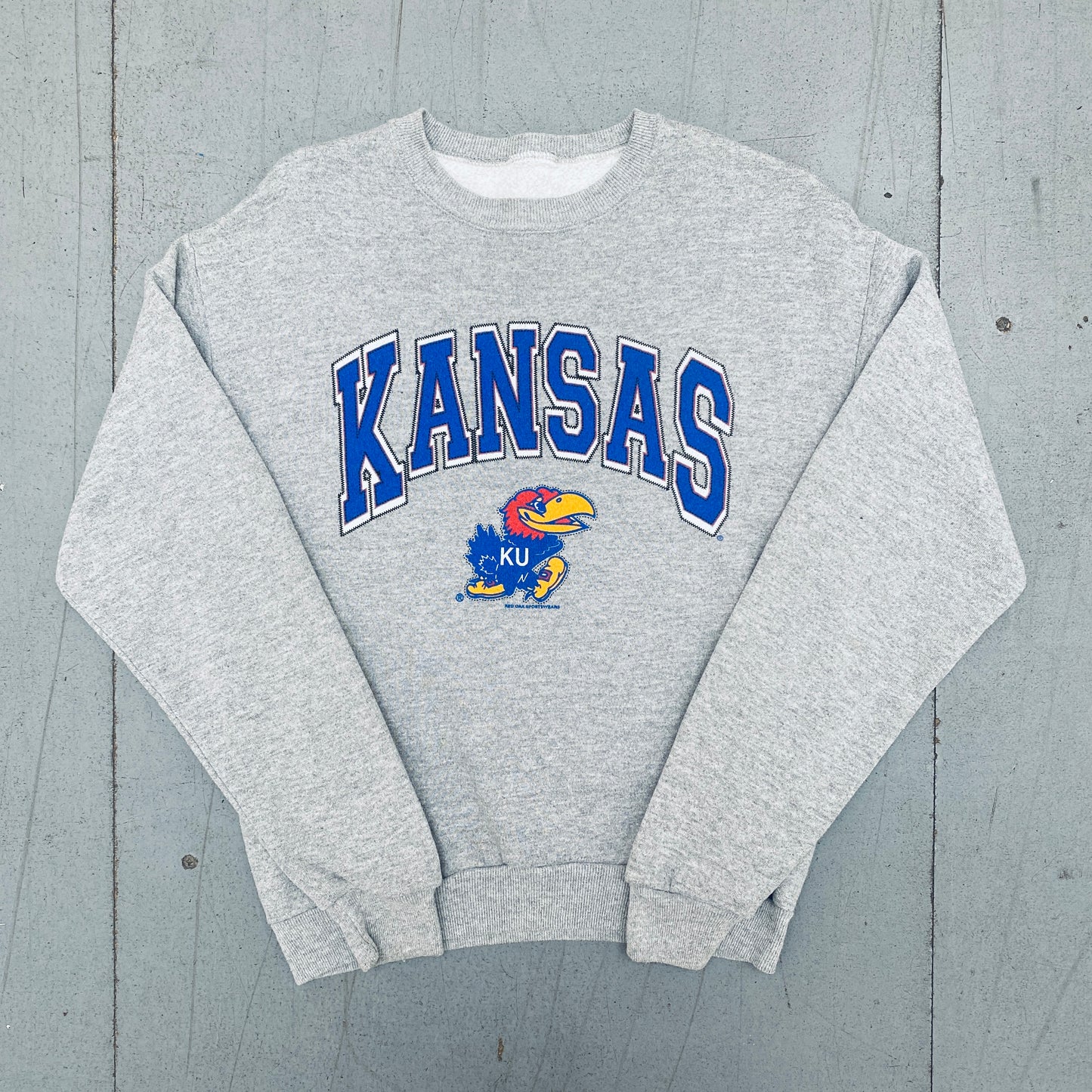 Kansas Jayhawks: 1990's Graphic Spellout Sweat (S)