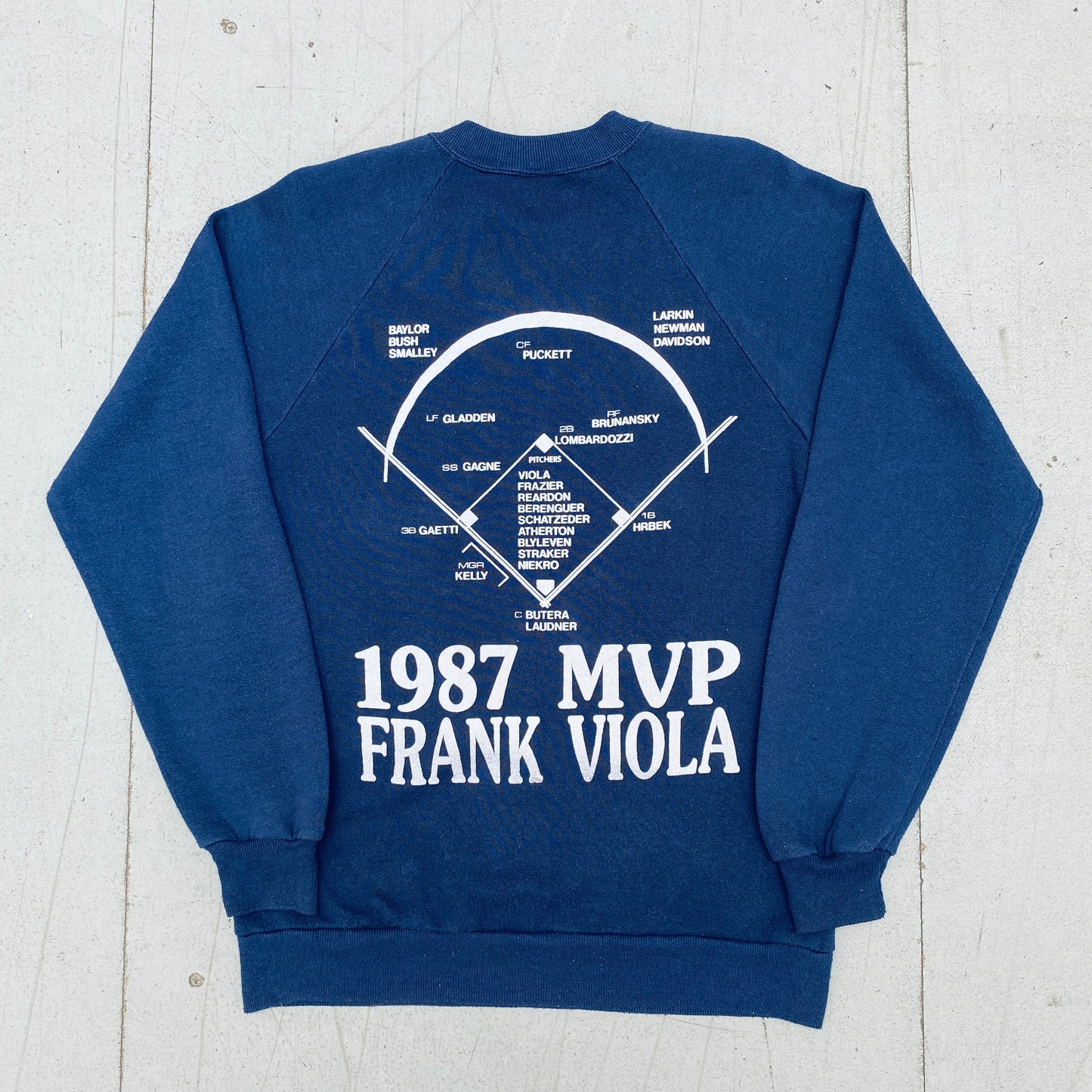 Minnesota Twins: 1987 World Series Champions Frank Viola MVP All Over Sweat (S)