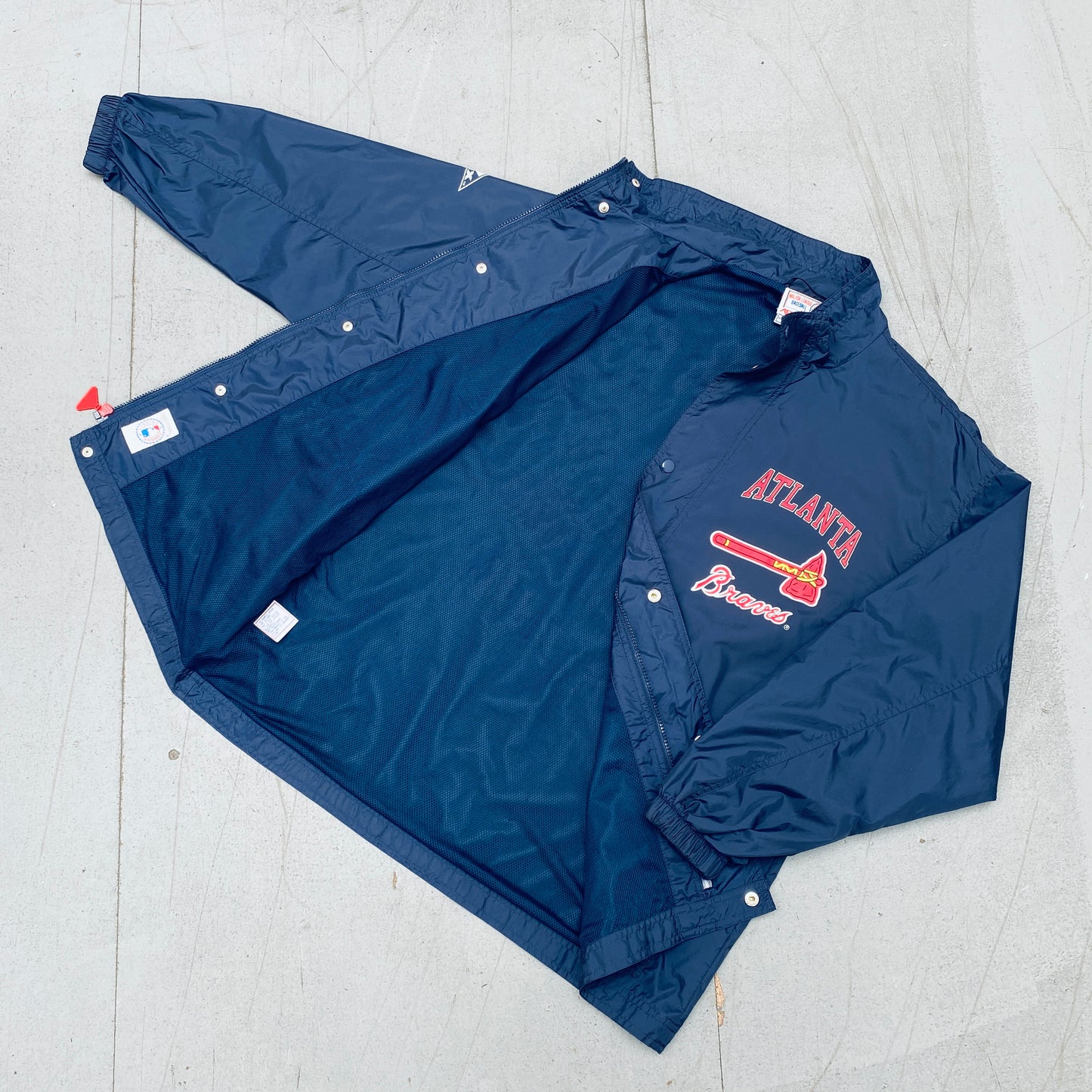 Atlanta Braves: 1990's Apex One Reverse Spellout Fullzip Windbreaker (M)