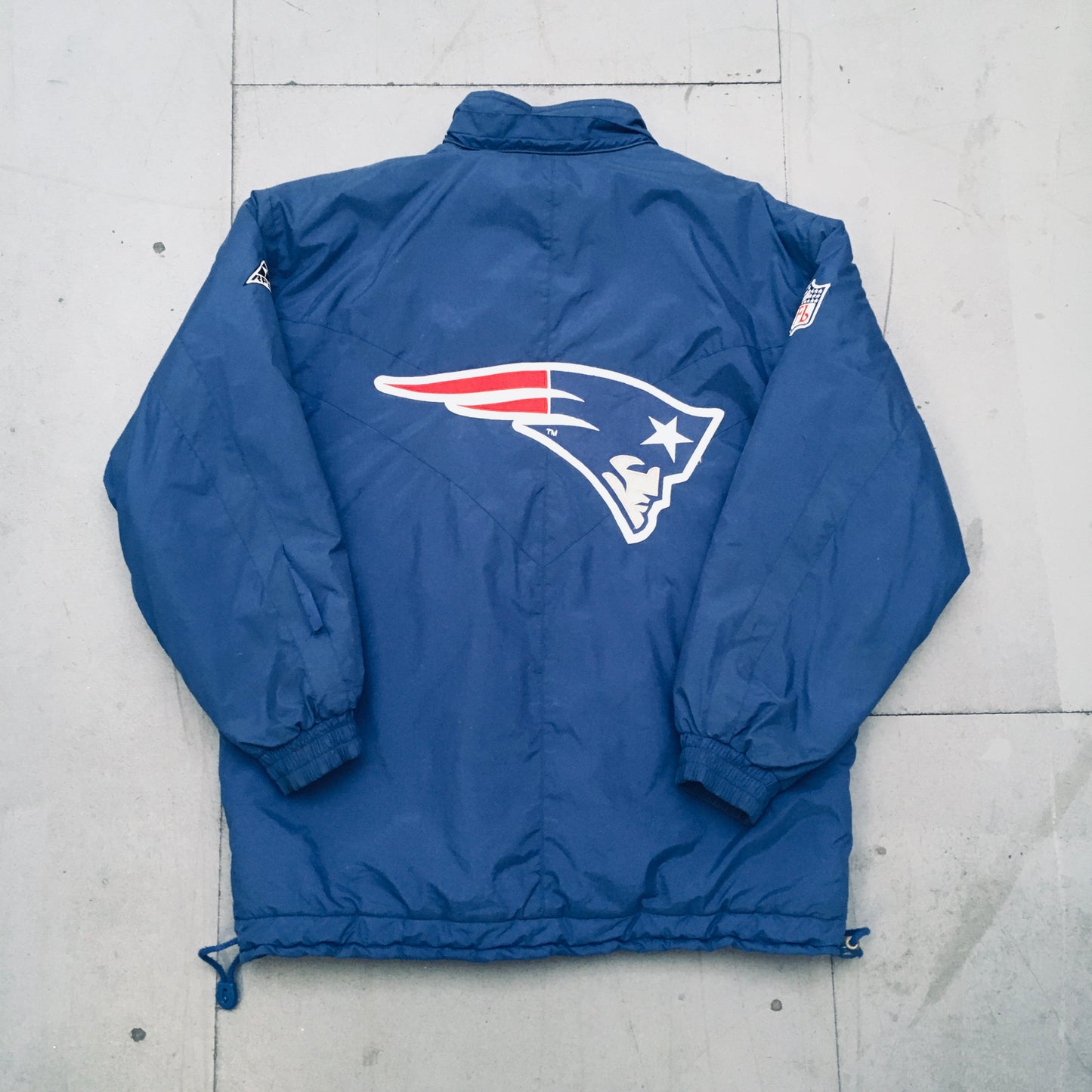 New England Patriots: 1990's Apex One Fullzip Proline Trench Coat (L/XL)