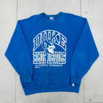 Duke Blue Devils: 1990's Russell Athletic Graphic Spellout Sweat (XL)