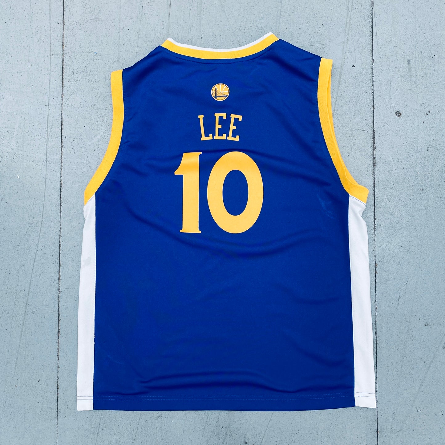 Golden State Warriors: David Lee 2014/15 Blue Adidas Jersey (S)