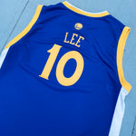 Golden State Warriors: David Lee 2014/15 Blue Adidas Jersey (S)