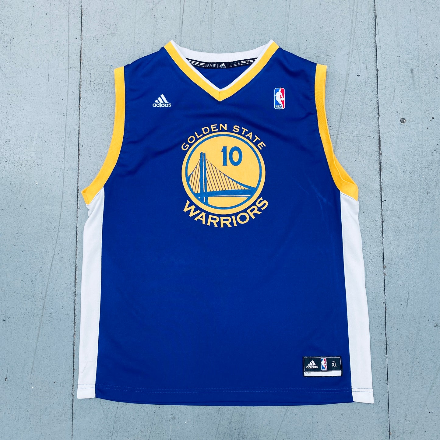 Golden State Warriors: David Lee 2014/15 Blue Adidas Jersey (S)