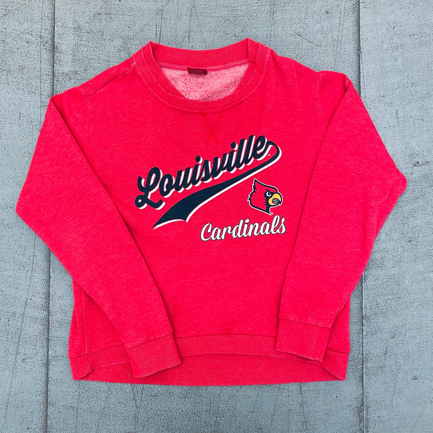 Louisville Cardinals: 1990's Graphic Spellout Sweat (S/M)